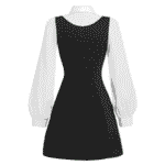 Vestido dos en uno en bloques blanco y negro - Imagen 2