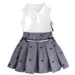 Conjunto de dos piezas de camisa y falda plisada