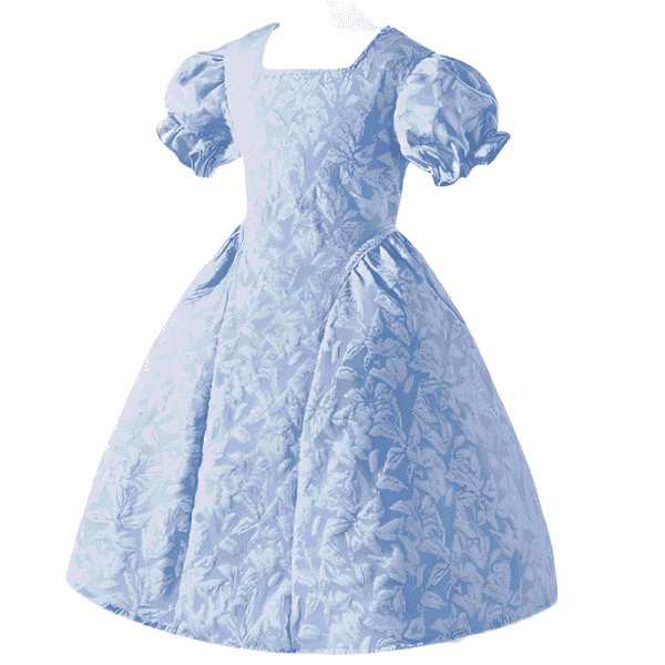 Vestido de largo medio en color azul con detalles plateados