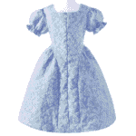 Vestido de largo medio en color azul con detalles plateados - Imagen 2