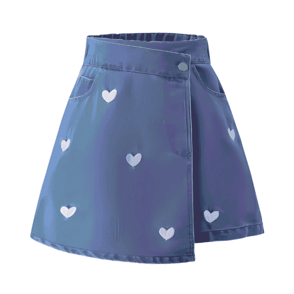 Falda short de jean tipo vaquera