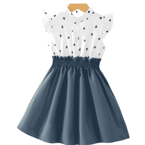 Vestido ligero con gráfico de corazón