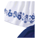 Conjunto con estampado floral y pantalón corto azul - Imagen 2