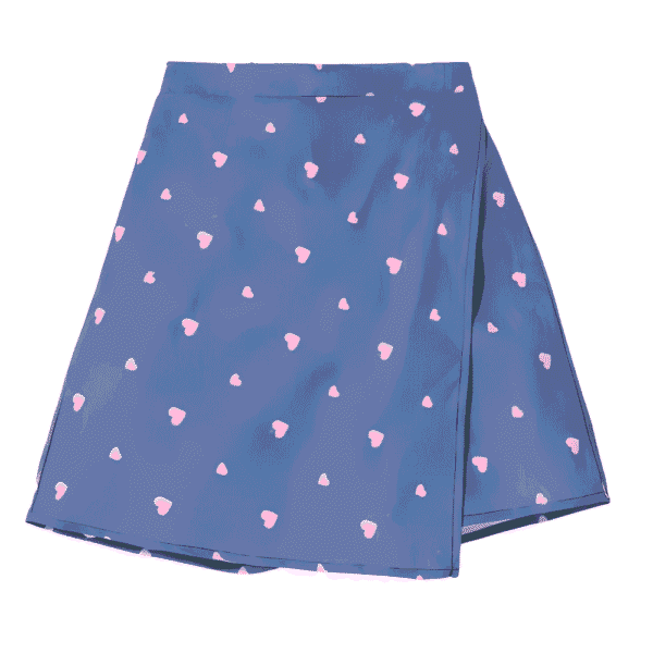 Falda Short con estampado de corazones