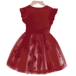 Vestido de fiesta con contraste de malla - Imagen 2