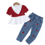 Conjunto de pantalón vaquero y camisa