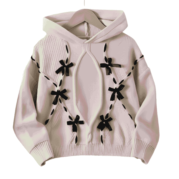 Suéter de capucha tela de cachemir